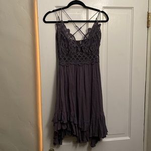 FREE PEOPLE Cross My Heart Lace Tunic Dress